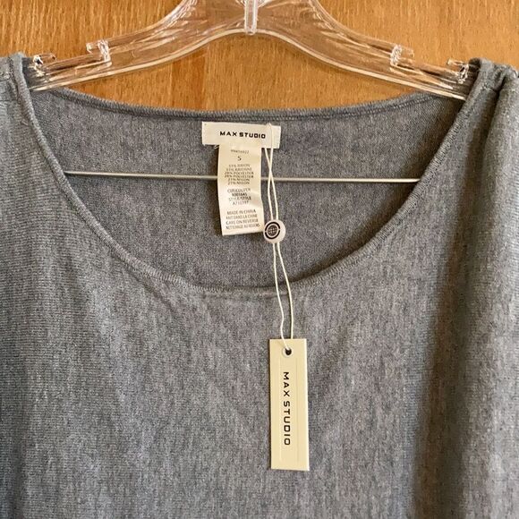 Max Studio Scrunch Sleeve Crew Neck - Picture 4 of 12